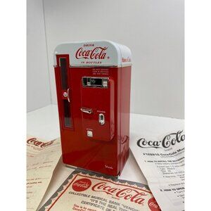 Coke Cola Collectable Musical Bank Die Cast  Cert of Auth, Manual Registration